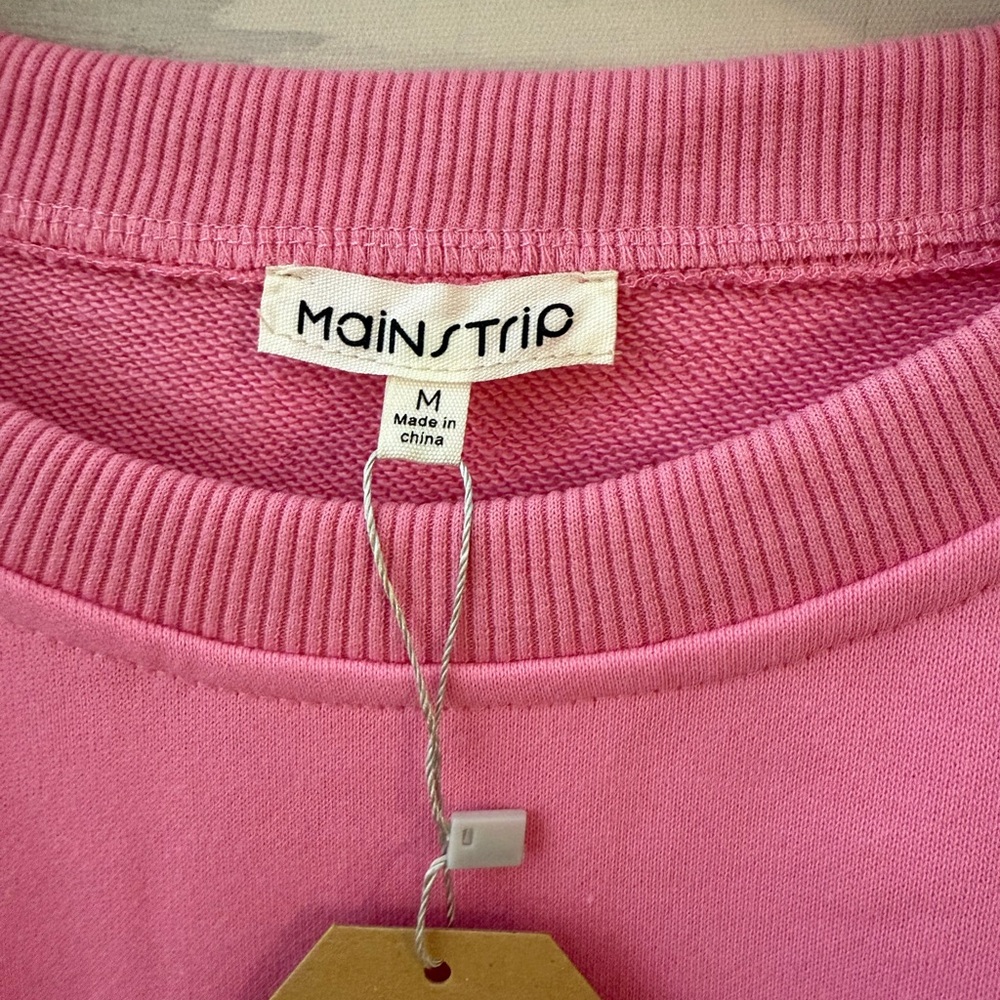 Pink Smiley Face Sequin Crew Neck Sweatshirt - Picture 6 of 9